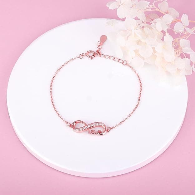 Rose Gold Love Knows No Bounds Infinity Bracelet
