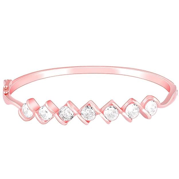 Rose Gold Zircon Order of Opulence Bangle Bracelet