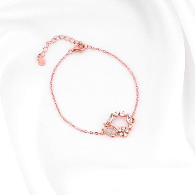 Rose Gold Drop Wreath Bracelet