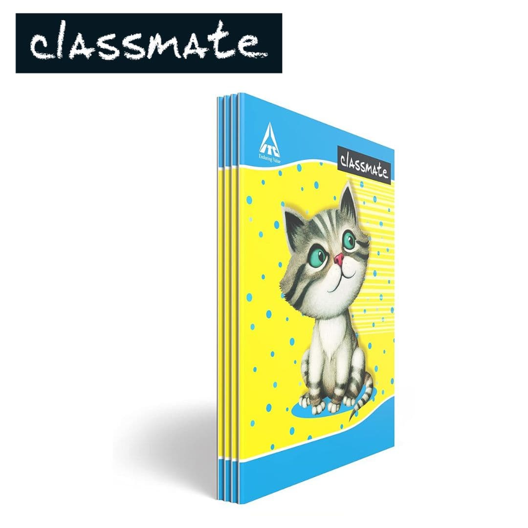 Classmate Hard Bounded Four Line Note Book 172Pg (190X155mm)
