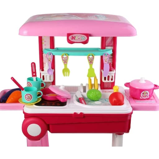 Chuangfa Toys Modular Kitchen And Trolley Set For Kids