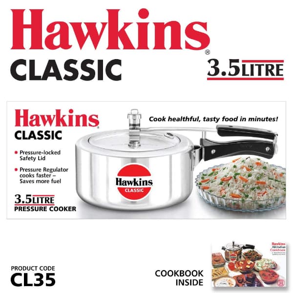 Hawkins Classic 3.5L Aluminium Pressure Cooker