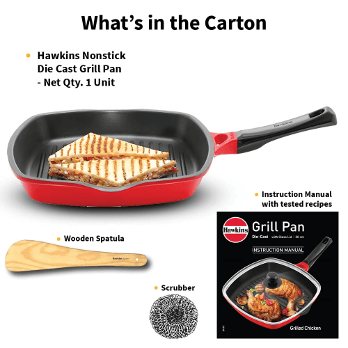 Hawkin Grill Pan 30 cm with Glass Lid