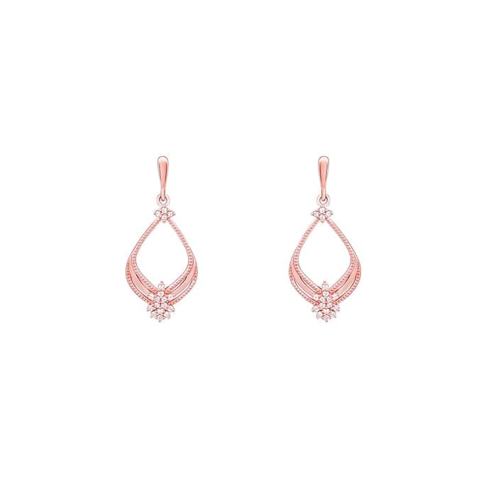 Rose Gold Princess Earrings