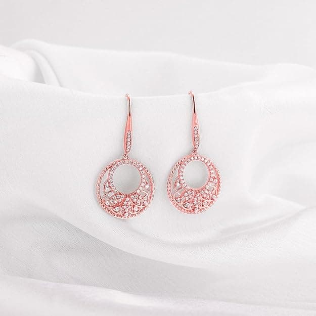 Rose Gold Crescent Affair Earrings