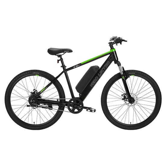 Hero Lectro C5X SS Electric Cycle (Black - Neon Green)