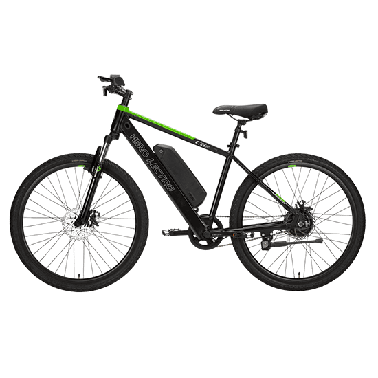 Hero Lectro C5X SS Electric Cycle (Black - Neon Green)