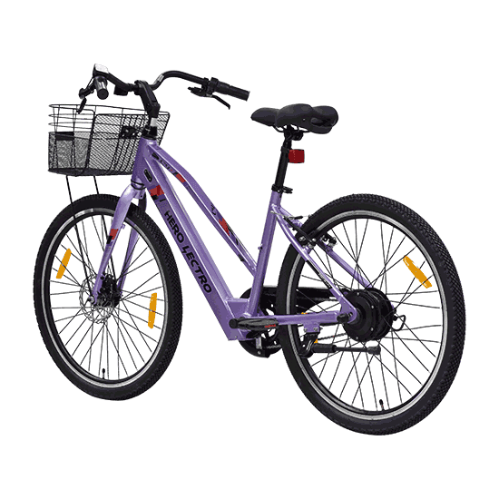Hero Lectro C4 Plus SS Electric Cycle (Purple)