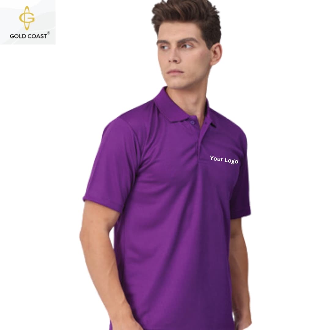 Gold Coast HoneyComb Dri-Fit Polo T-Shirt - Purple