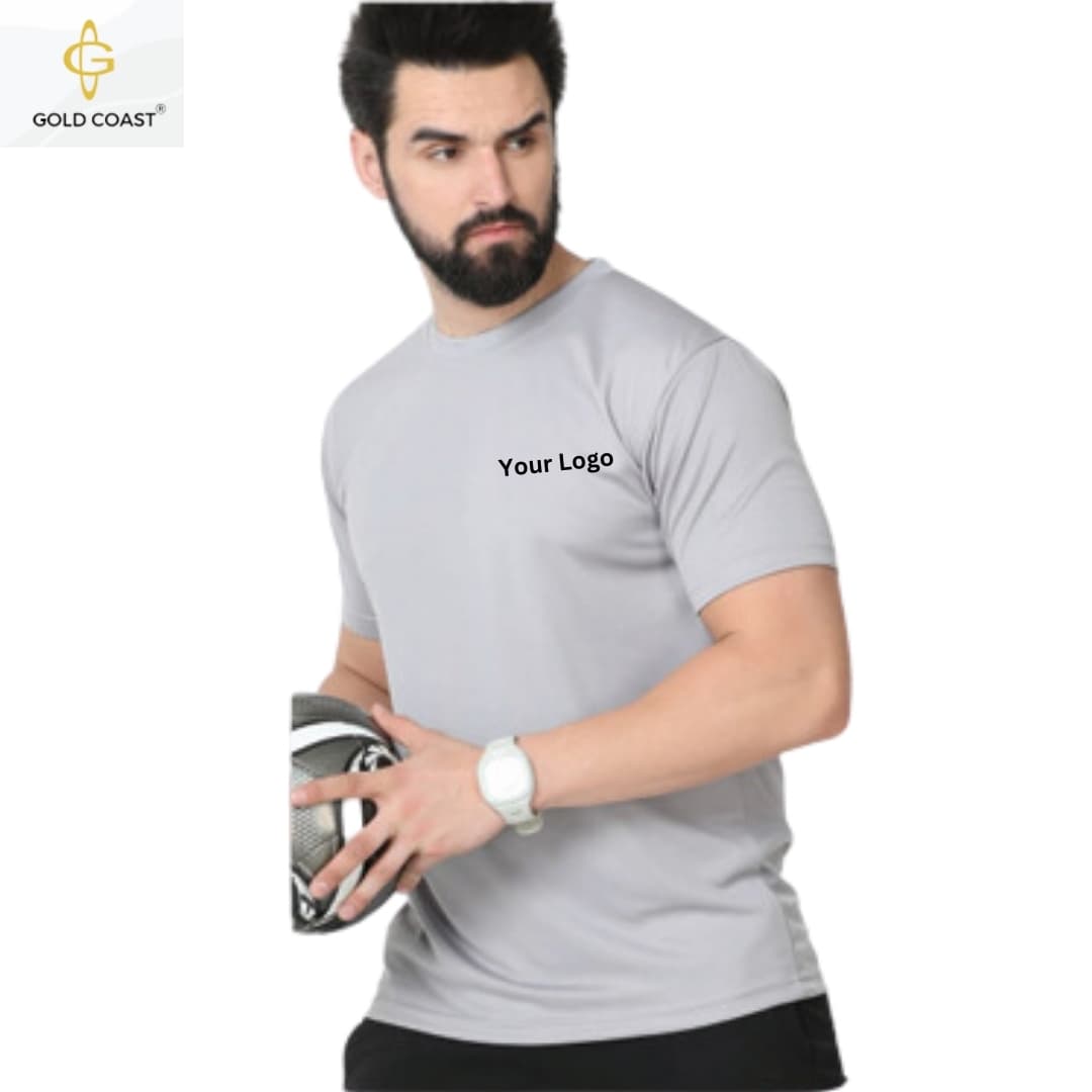 Gold Coast DRI-FIT Dot-Knit Round Neck T-Shirt - Grey