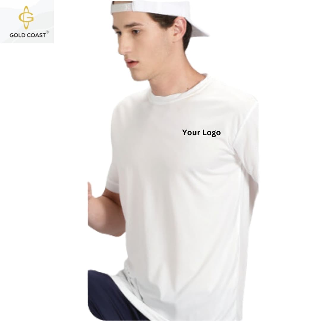 Gold Coast DRI-FIT Dot-Knit Round Neck T-Shirt - White