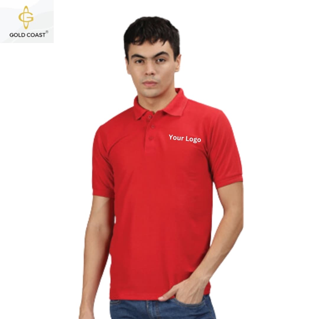 Gold Coast Spun Pique Polo T-Shirt - Red