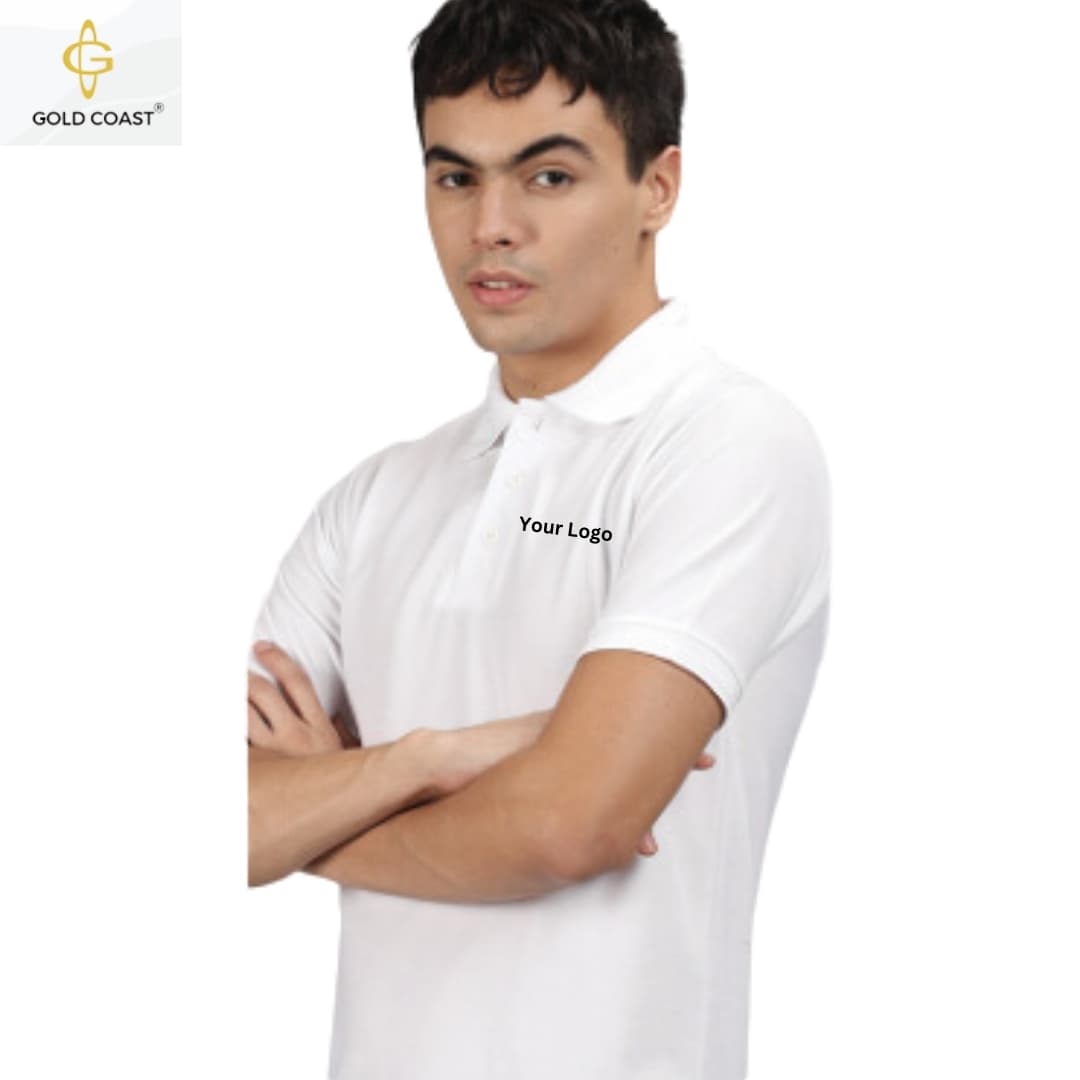 Gold Coast Spun Pique Polo T-Shirt - White