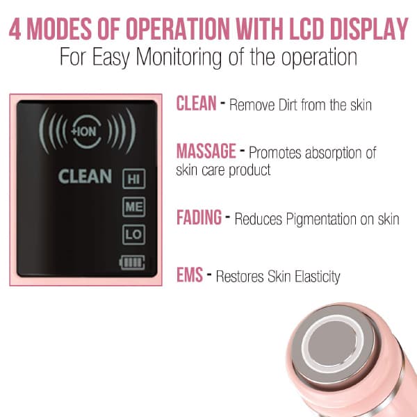 Havells SC5065 Multifunction Face Skin Care Device Pink