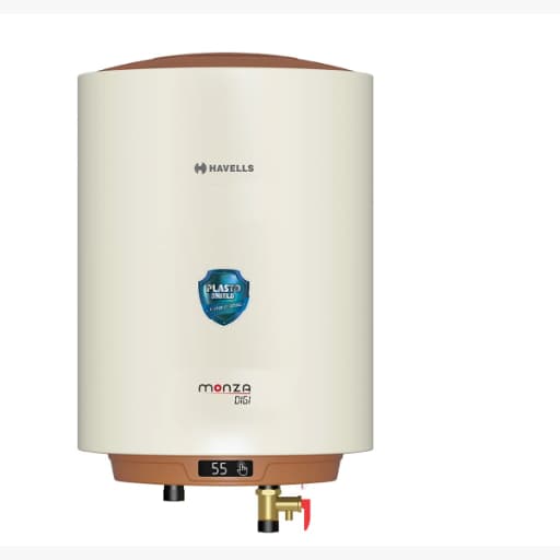 Havells Monza Digi 15Ltr Storage Water Heater (Ivory- Brown)
