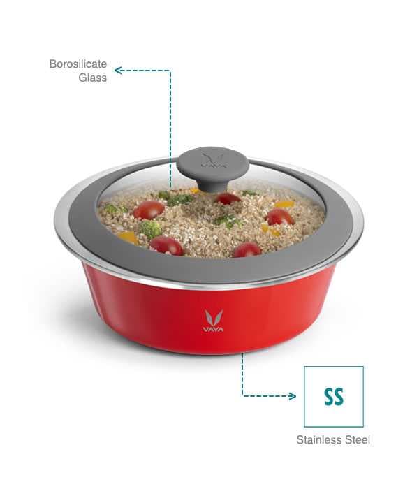 Vaya Hautecase Serveware HC 1500 Glass Lid - Scarlet Sun