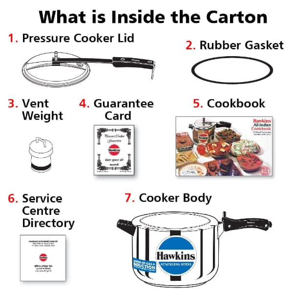 Hawkins 8L Stainless Steel Induction Pressure Cooker