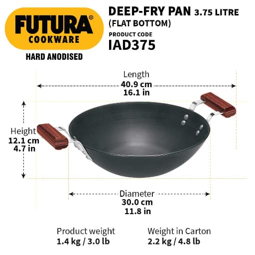 Hawkins Futura 3.75L Hard Anodised Induction Kadai