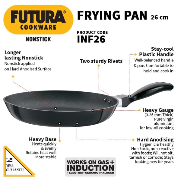Hawkins Futura Induction Frying Pan 26Cm