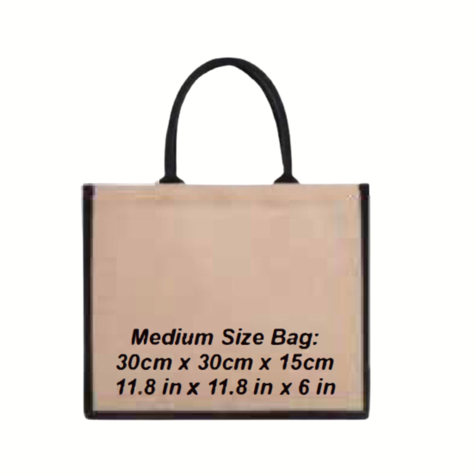 Black & Natural Jute Bags Medium