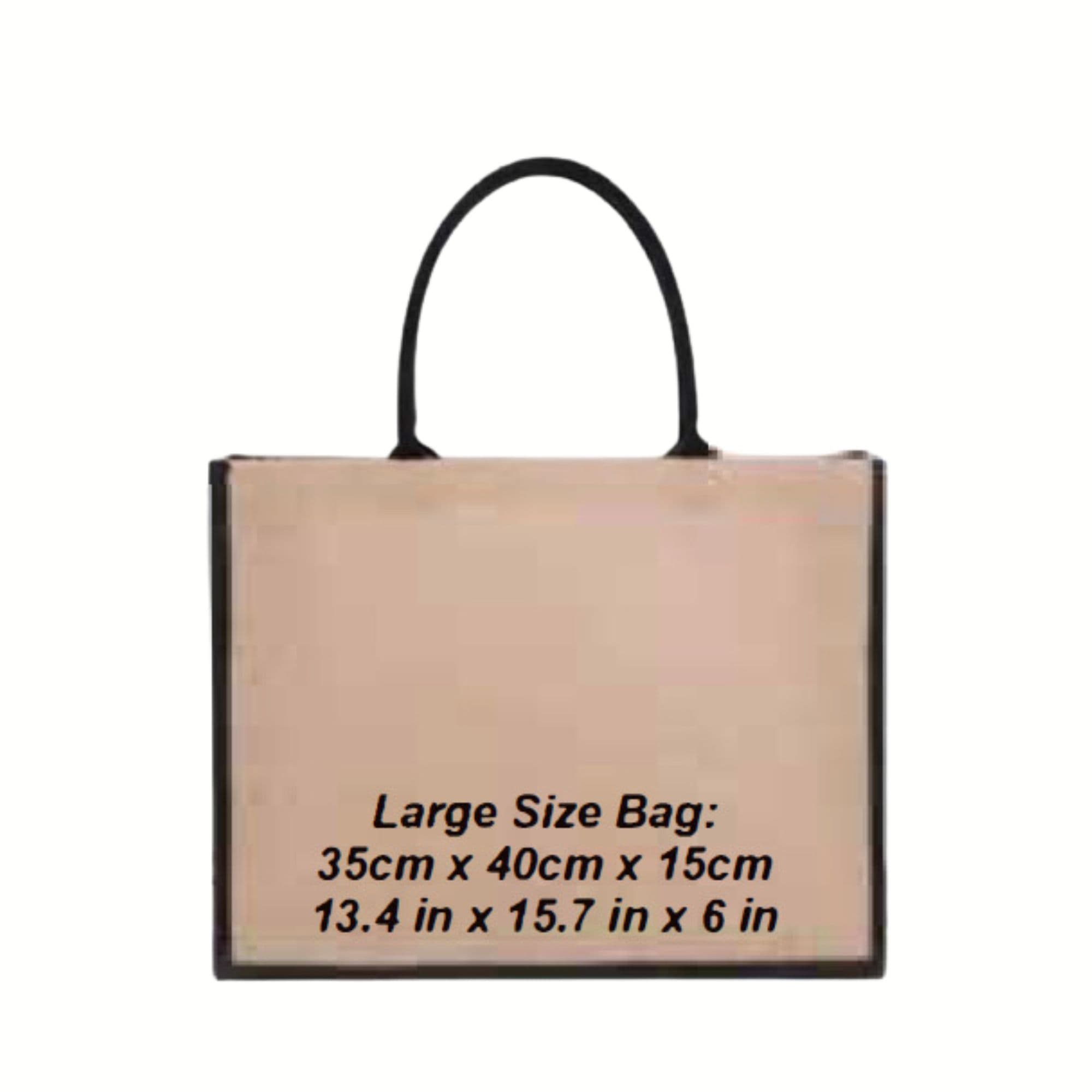 Black & Natural Jute Bags Large