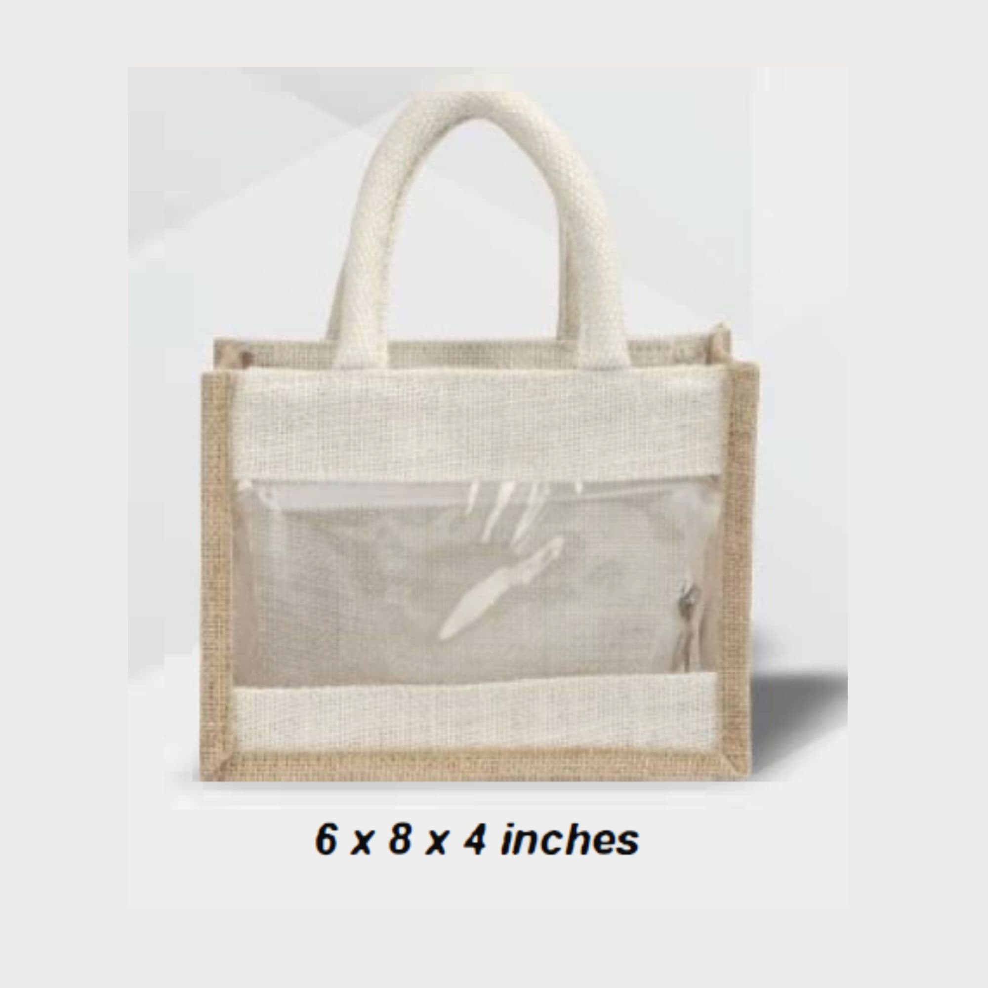 Jute Bags With Window Small