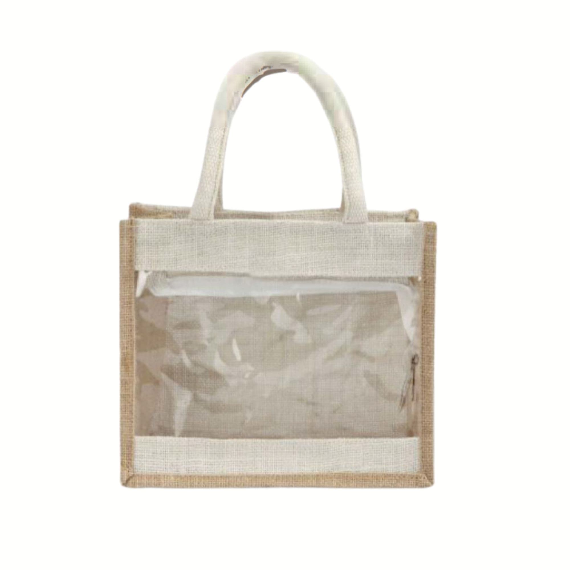 Jute Bags With Window Medium
