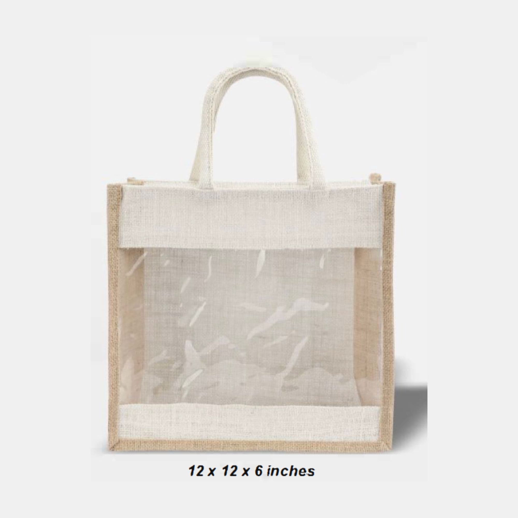 Jute Bags With Window Large
