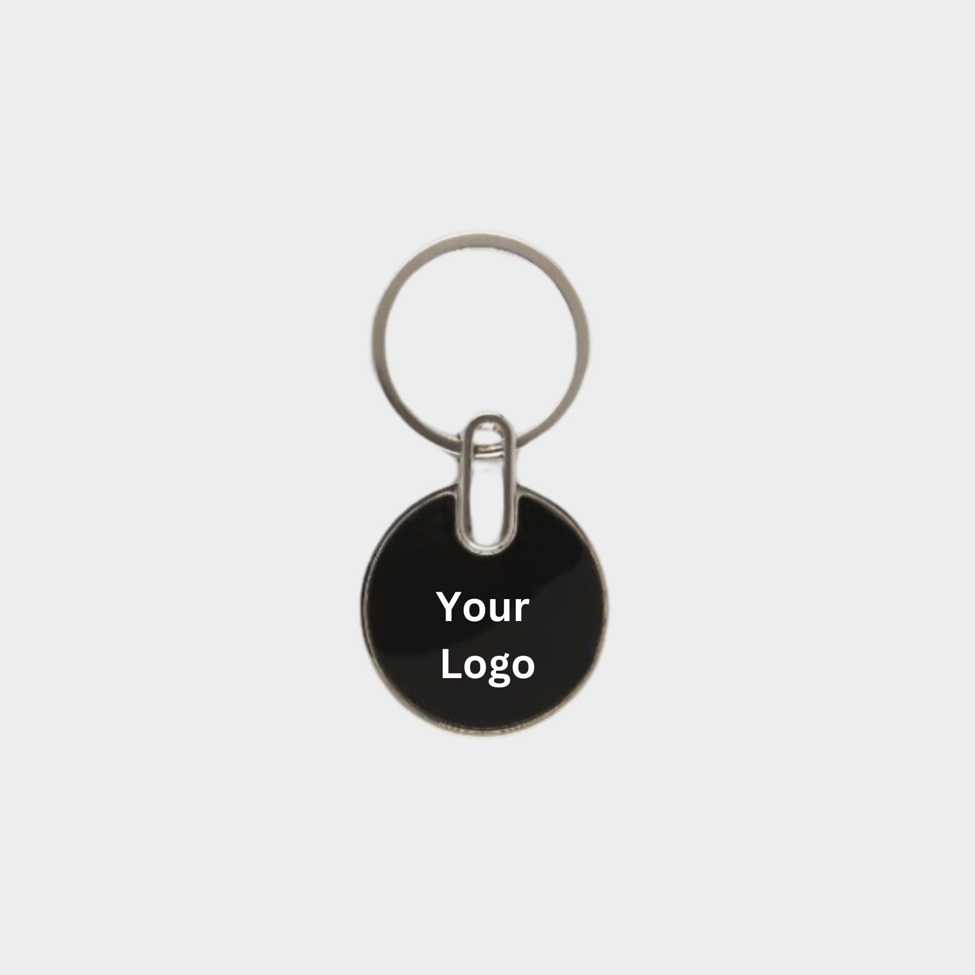 Round Elegant Metal Keychain