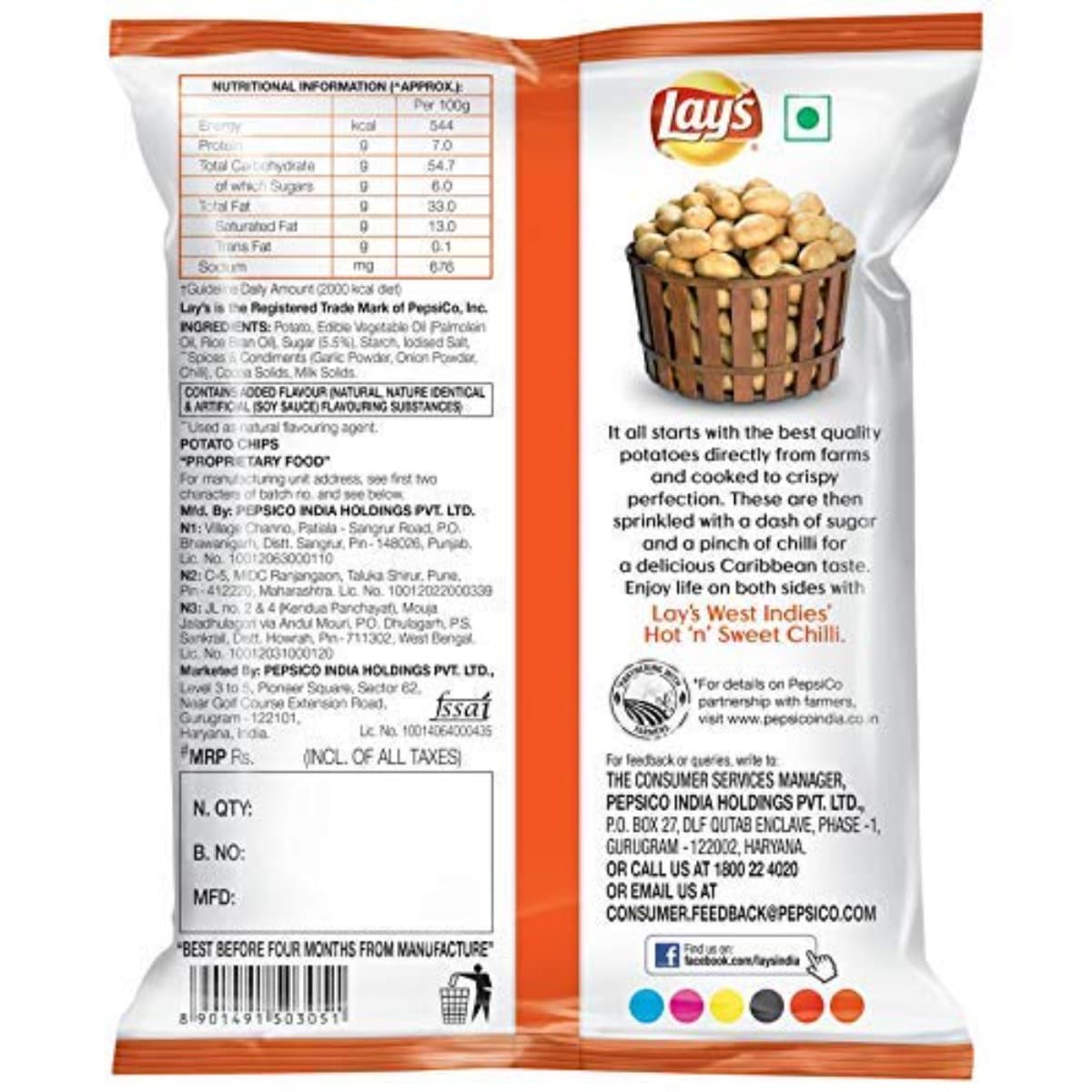 Lays Hot N Sweet 50g