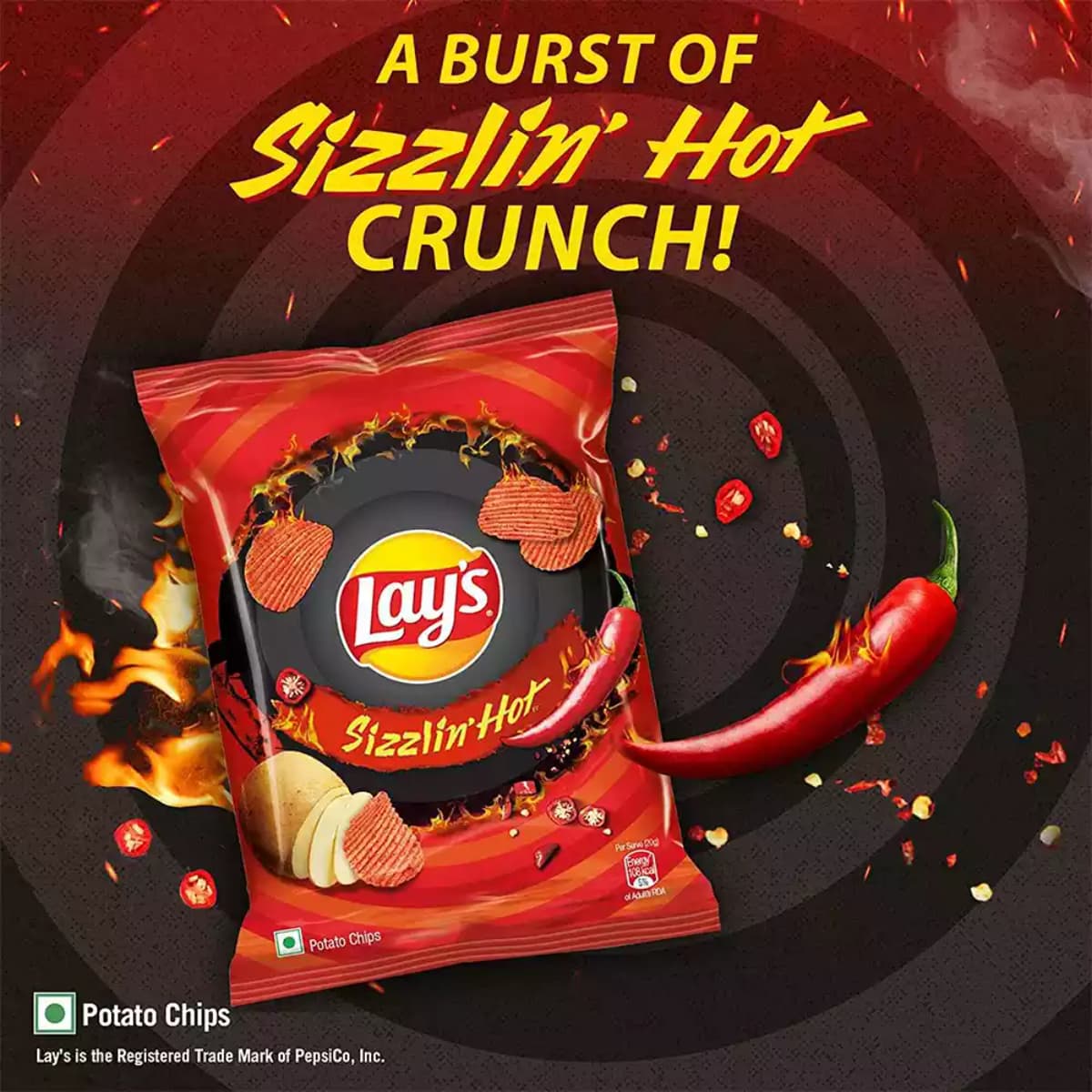 Lays Sizzlin Hot Chips 23g