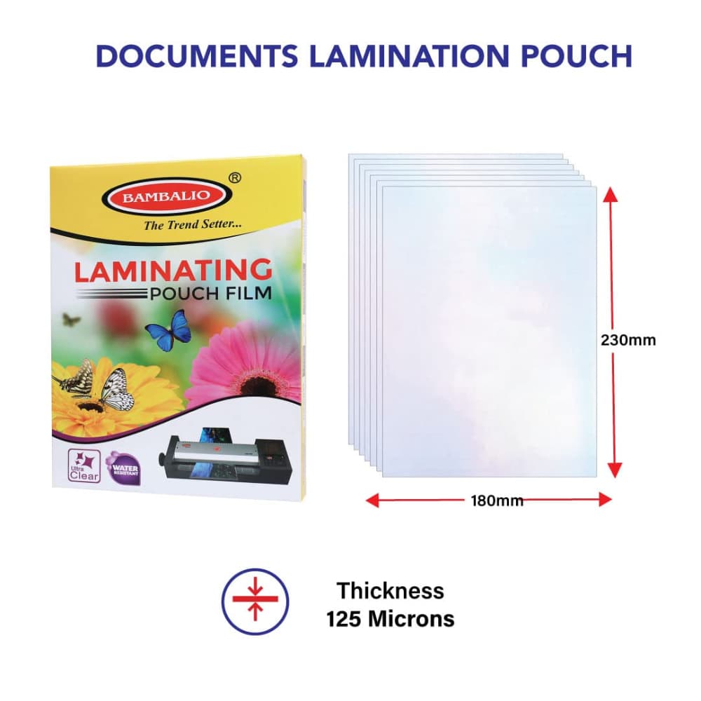 BAMBALIO Thermal Laminating Sheet 7"x 9" 100 Sheets
