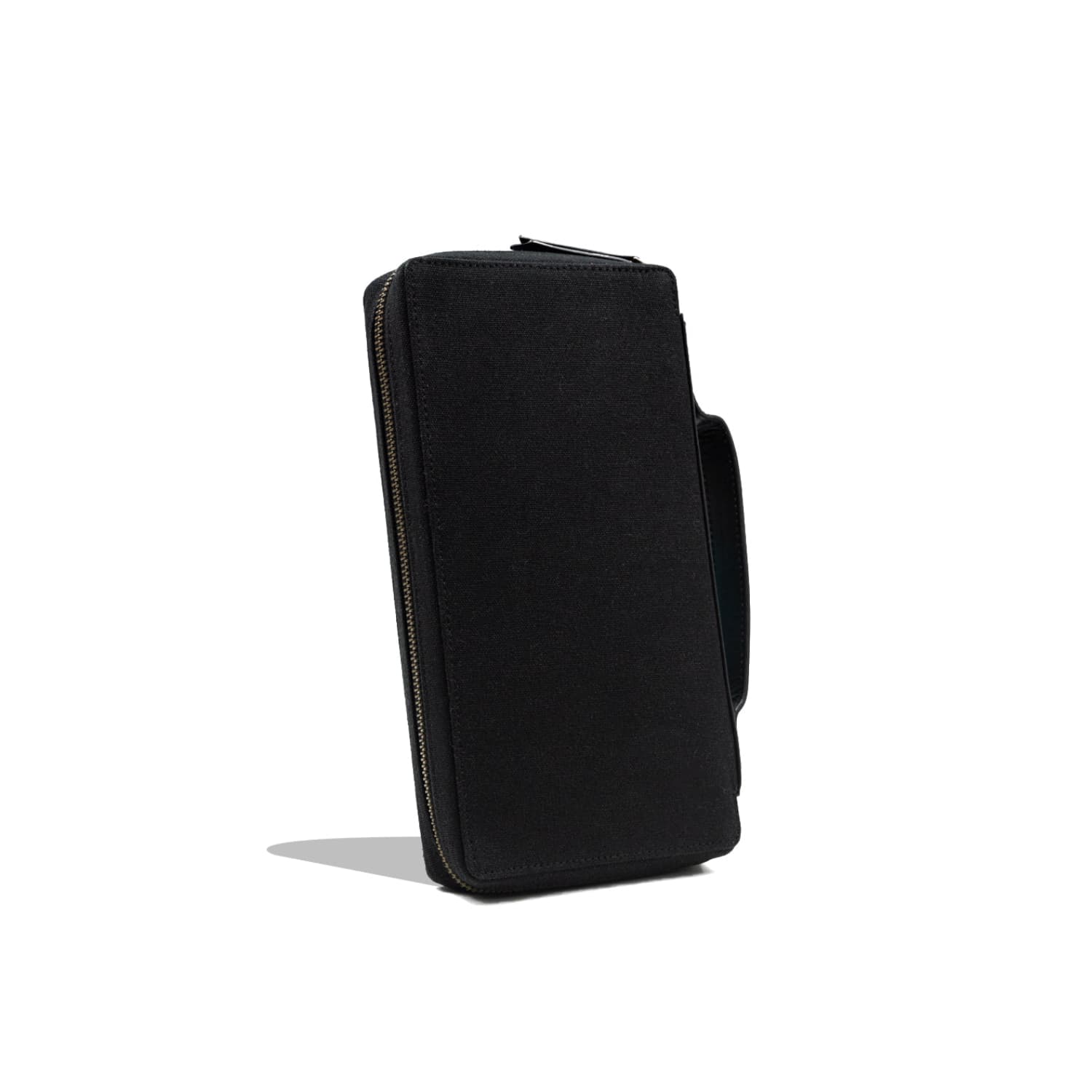 Leather Chef Bank Organiser (Black Canvas + Black Leather)