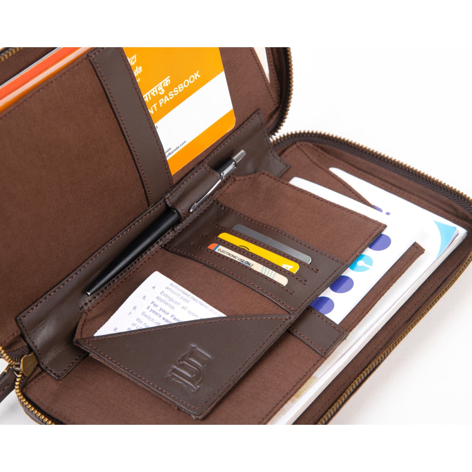 Leather Chef Bank Organiser Choco (Full Leather)