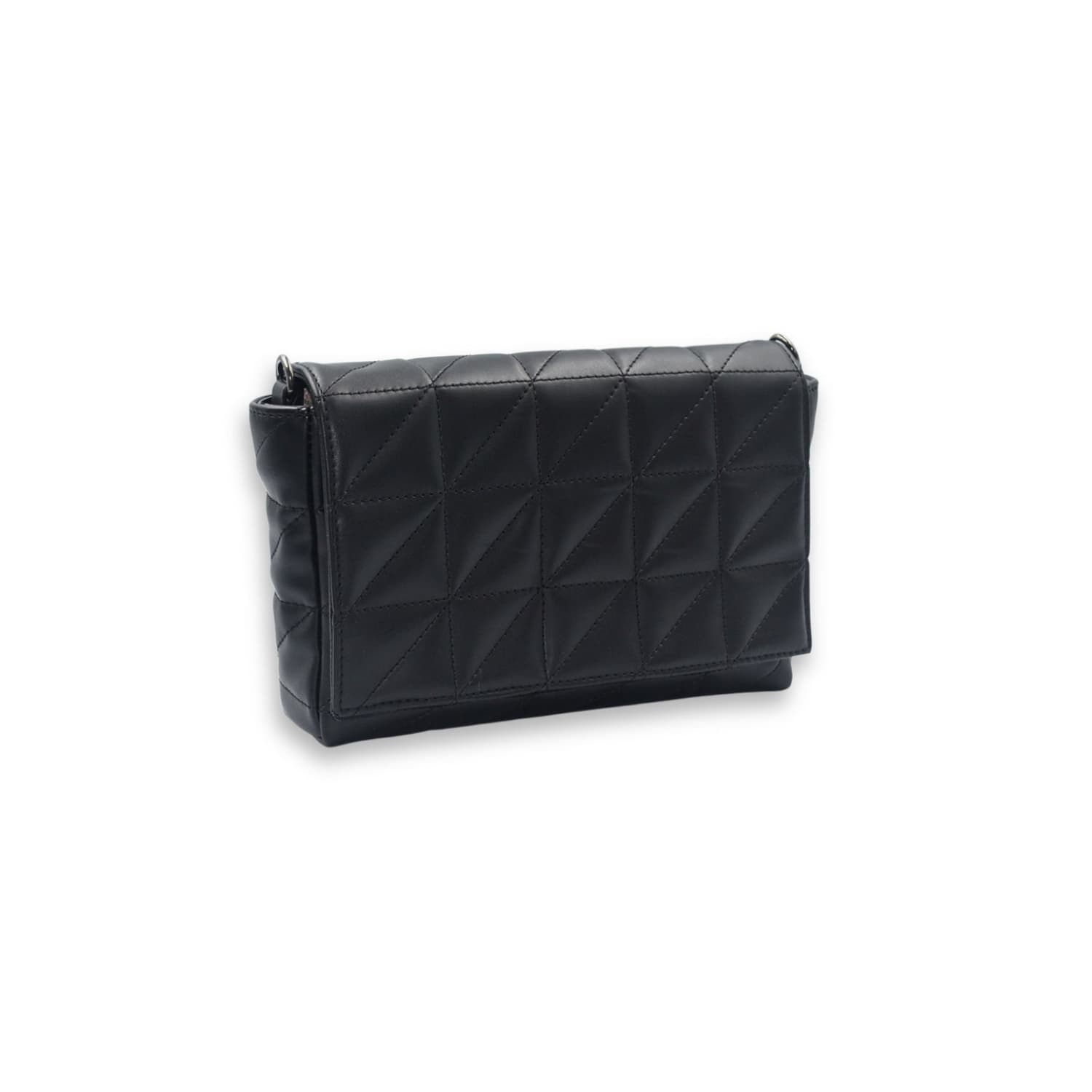 Leather Chef Elina Quilted Sling Bag Black