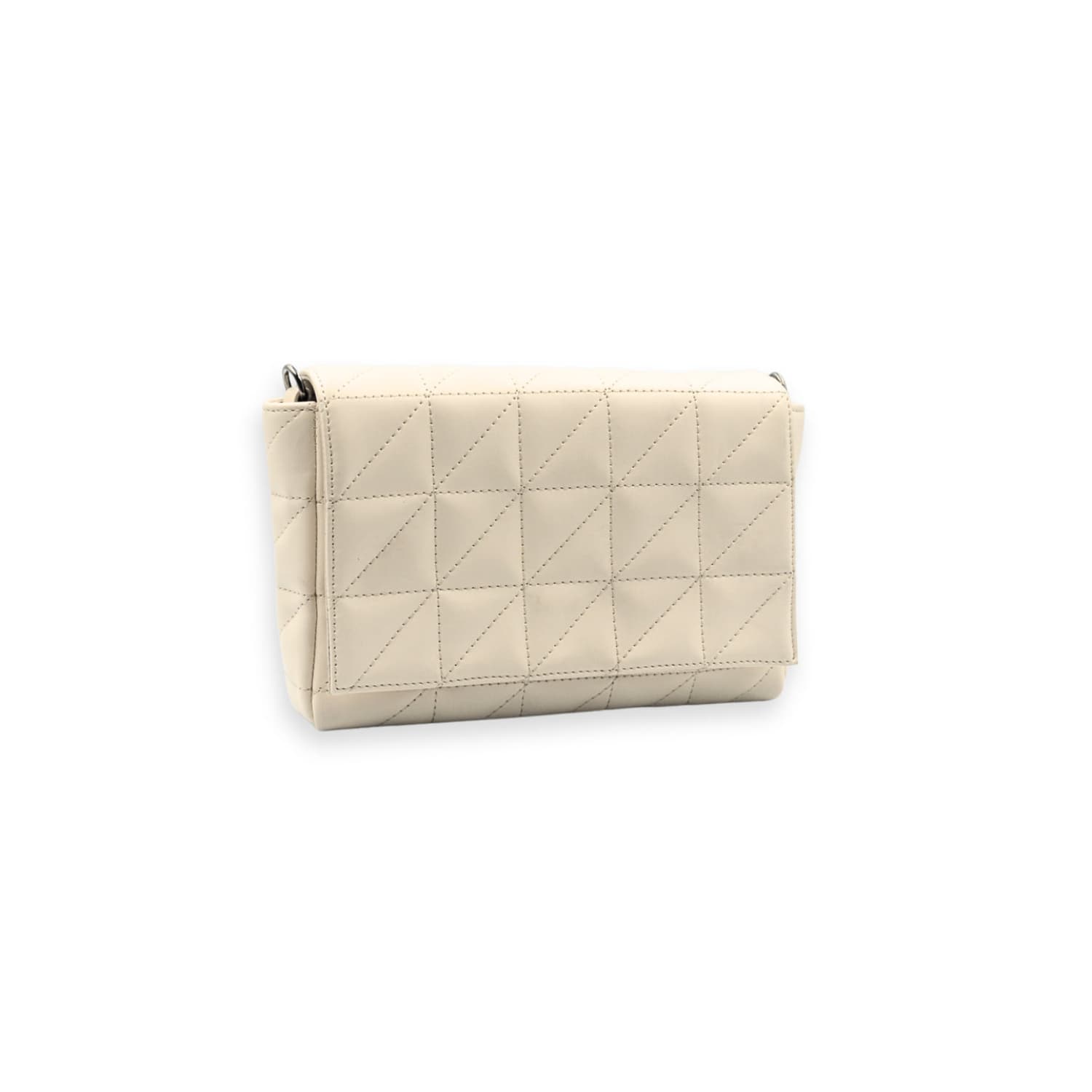 Leather Chef Elina Quilted Sling Bag Ivory