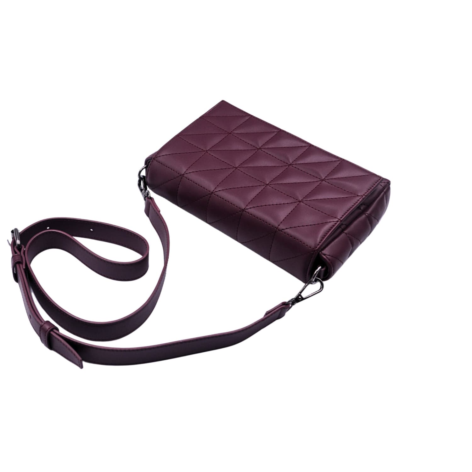 Leather Chef Elina Quilted Sling Bag WINE
