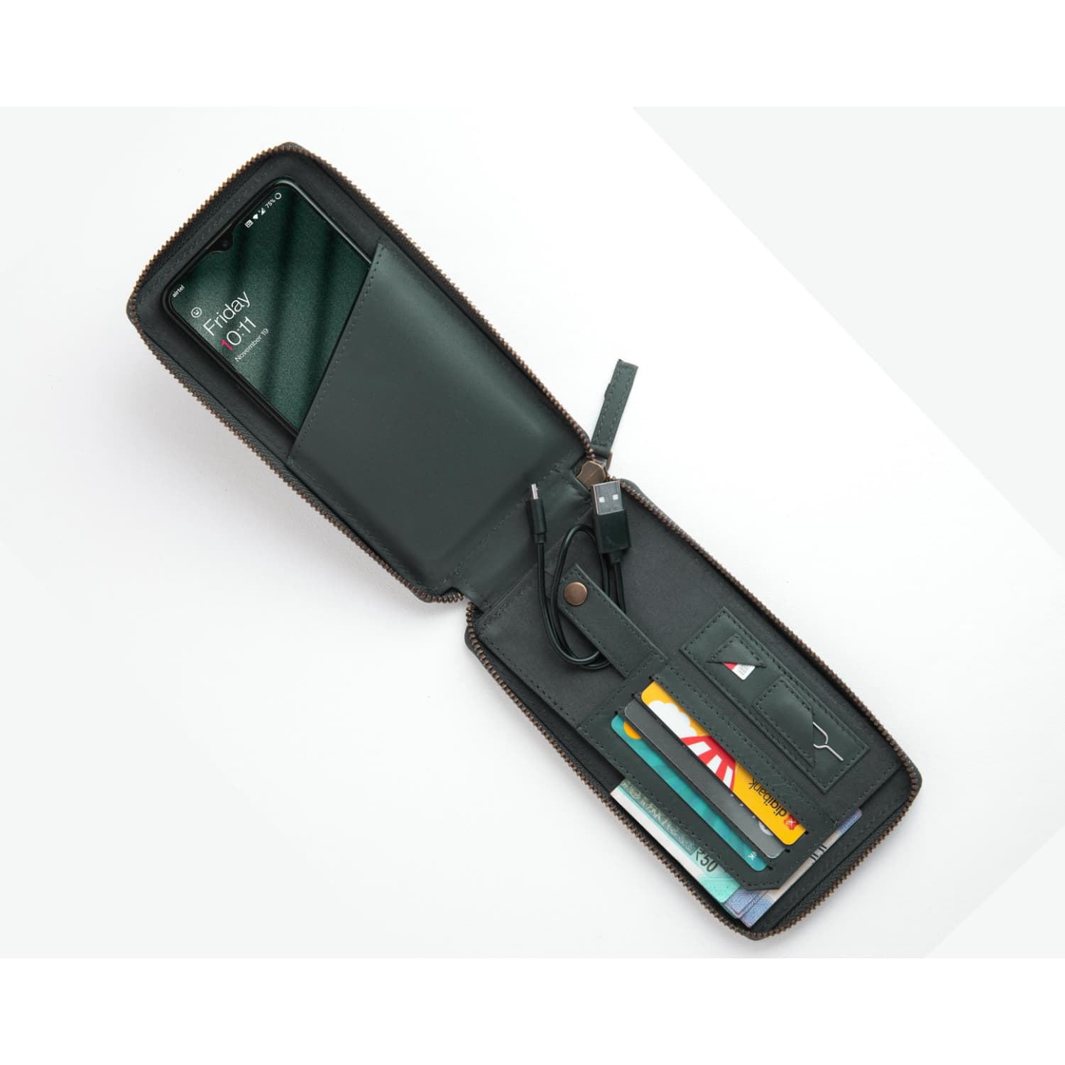 Leather Chef MOD Wallet ARMY GREEN