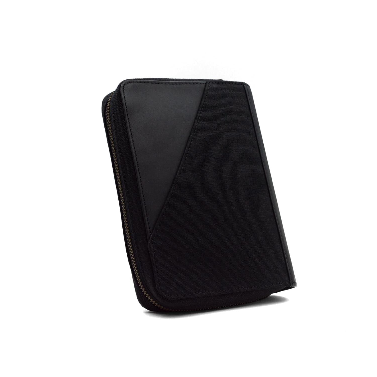 Leather Chef Nomad Passport Organiser Black Canvas + Leather