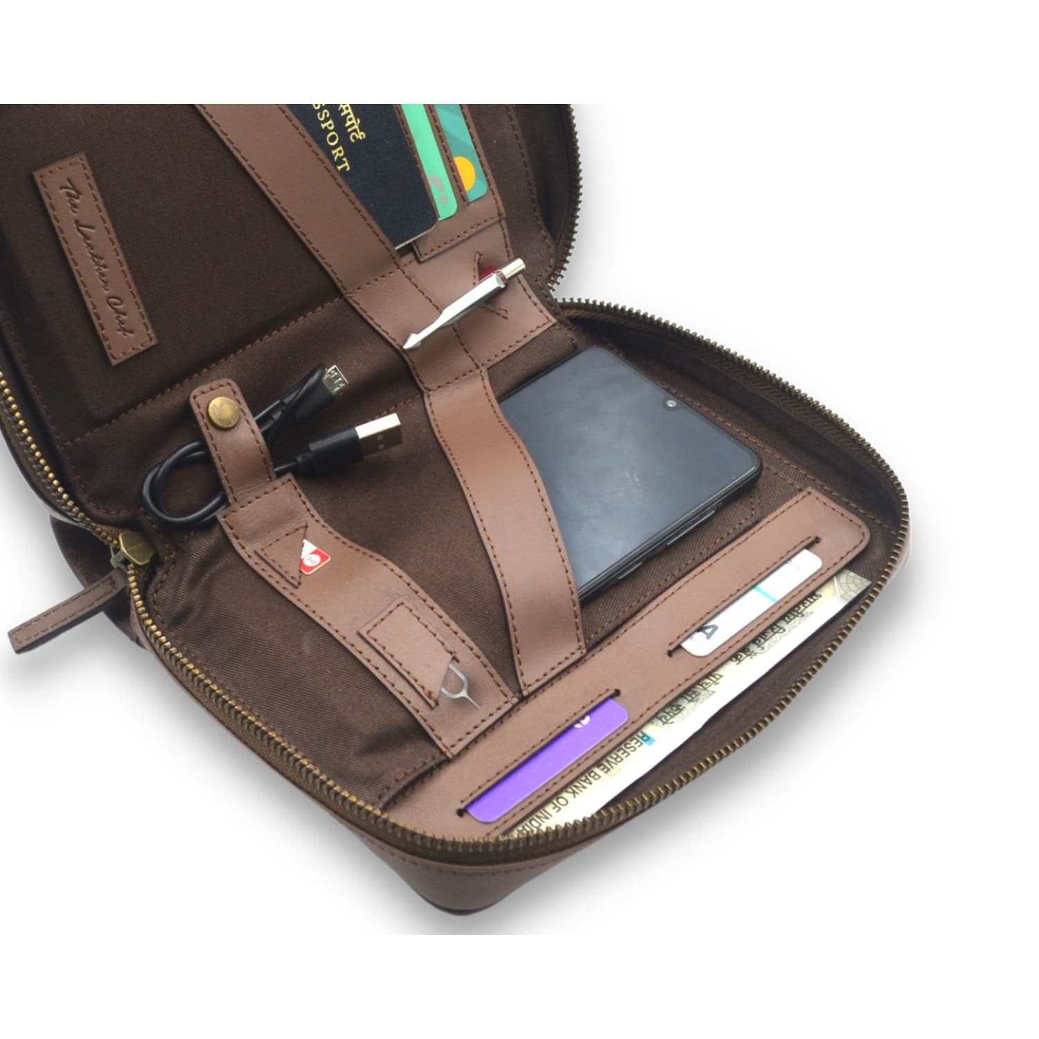 Leather Chef Nomad Passport Organiser Tan (Full Leather)