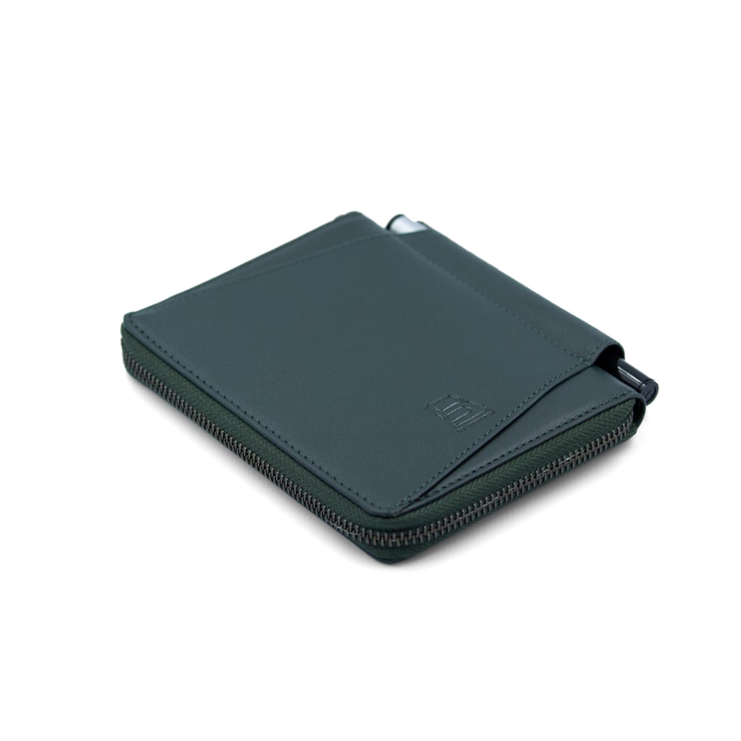 Leather Chef Travel Wallet Army Green