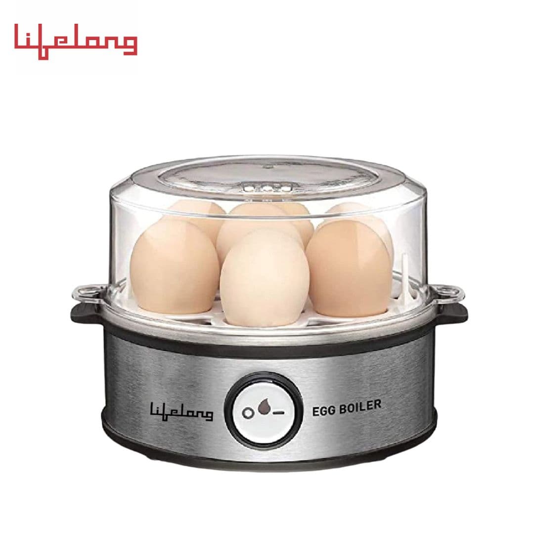 Lifelong Egg Boiler 360-Watt (Transparent and Silver Grey)