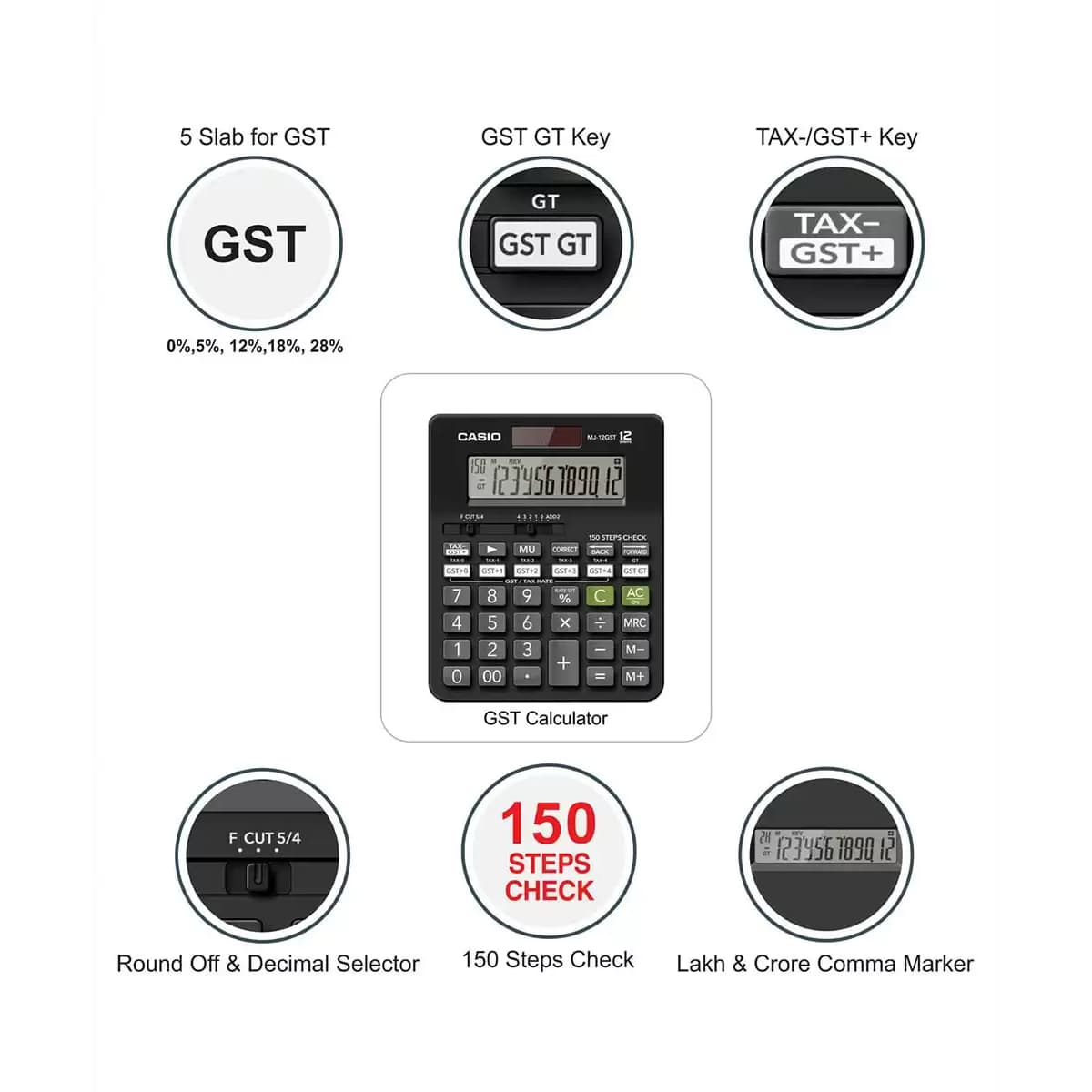 Casio GST Calculator MJ-12GST