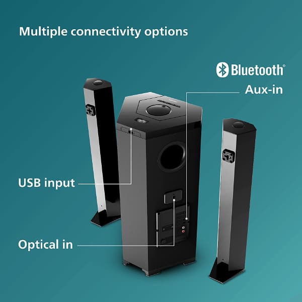 Philips Convertible 2.1 Sound Bar Black