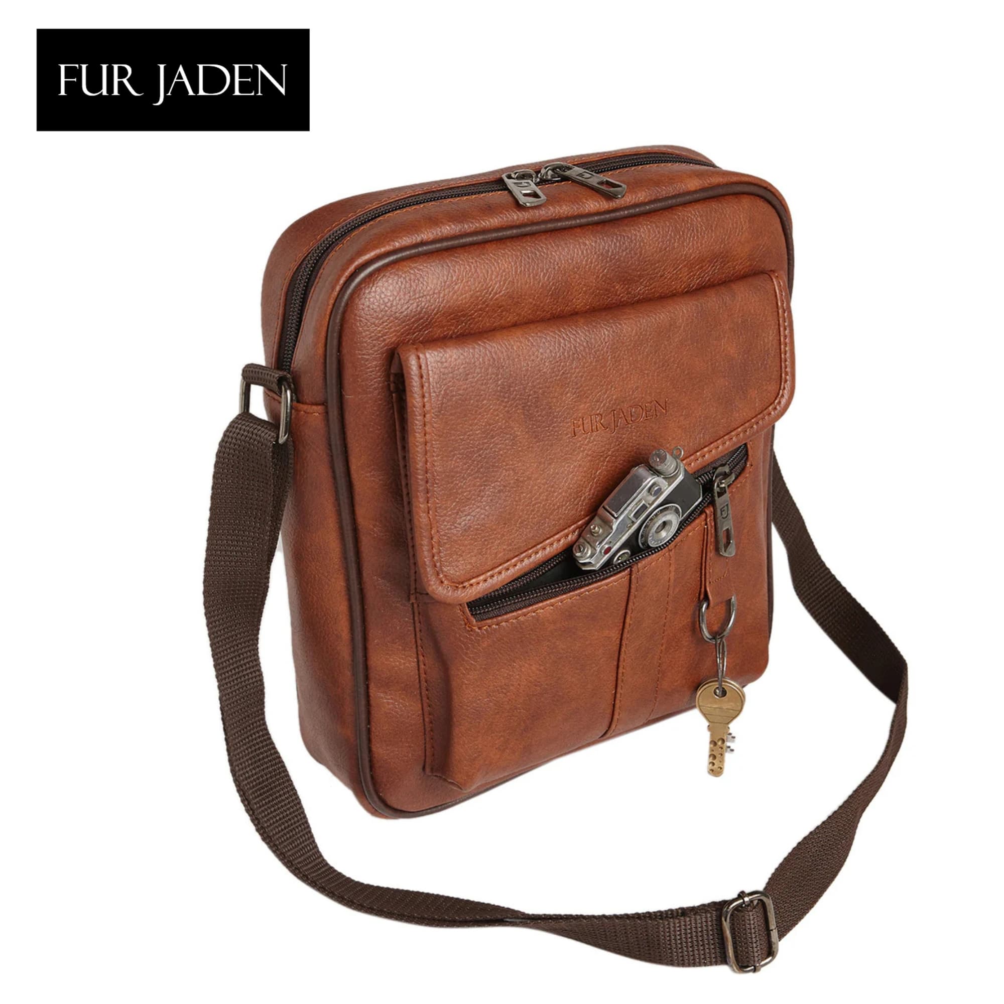 Fur Jaden Mw36 Crossbody Sling Bag Tan
