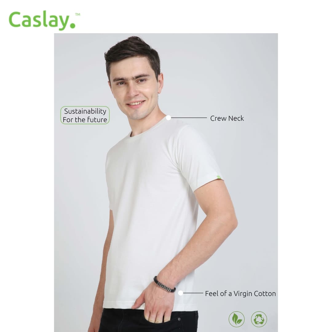 Caslay Crew Neck T-Shirts - White