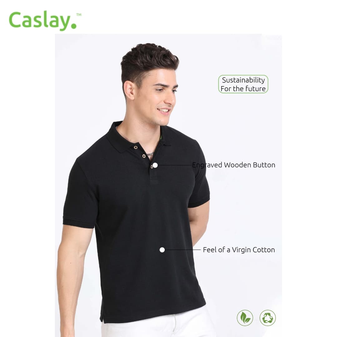 Caslay Polo T-Shirt - Black
