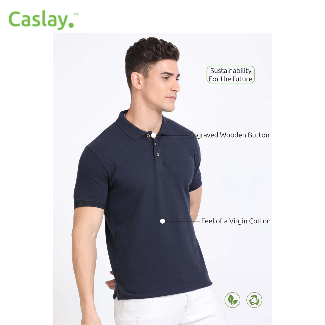 Caslay Polo T-Shirt - Navy Blue