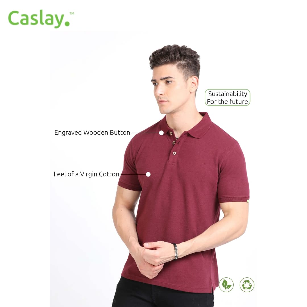 Caslay Polo T-Shirt - Maroon