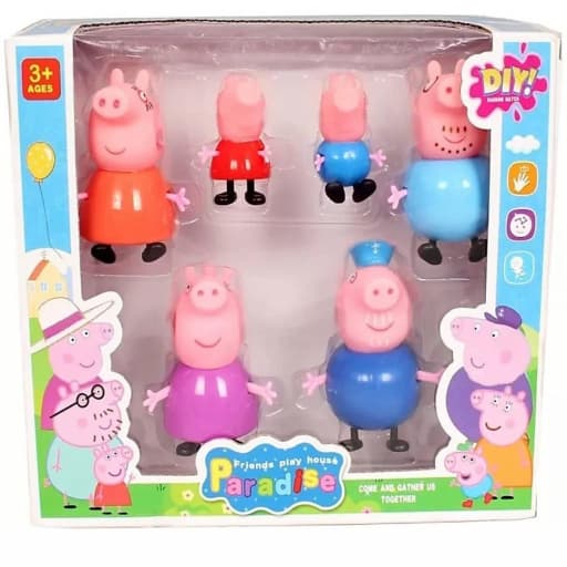 Peppa Pig Happy Family 6Pc Set For Kids